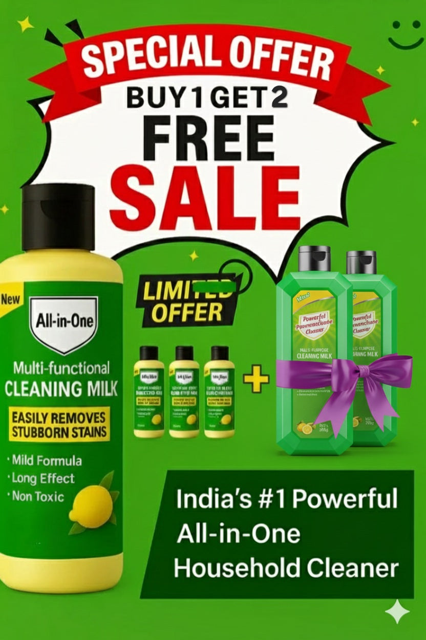 🔥 India's #1 Multipurpose Cleaner: Buy 1 Get 2 Free + 50% Off (Save ₹400) – Limited stock only